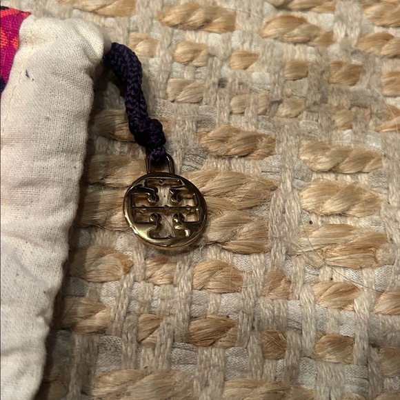 Tory Burch Purple Leather Zip Wallet with Tory Burch canvas bag - Picture 8 of 9